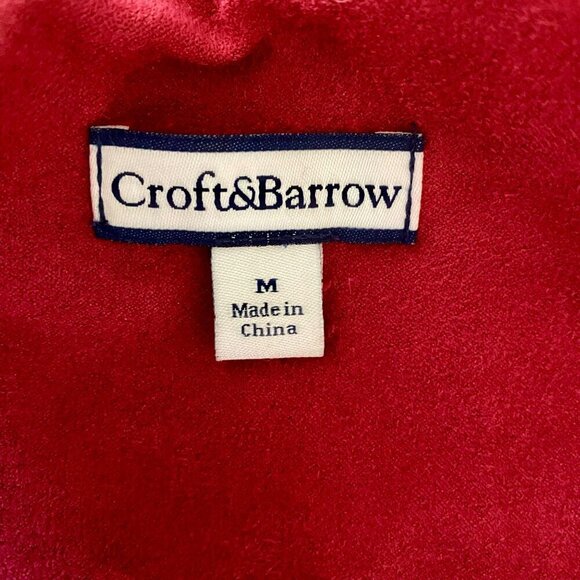 Croft & Barrow Red Long Sleeve Faux Suede Women's Button Up Top Size Medium NEW - Picture 6 of 8